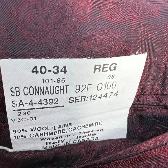 Vintage Wool Cashmere Italian Pinstripe Blazer Vitale Berberis Canonico Revenge - Picture 5 of 10